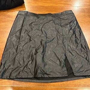 Faux leather skirt